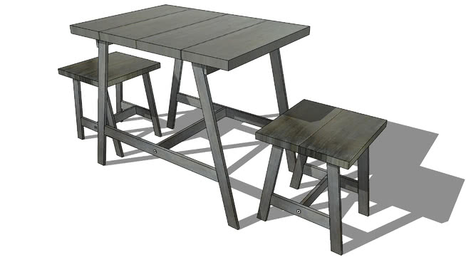 餐桌sketchup模型-编号180695 sketchup室内模型下载 第1张