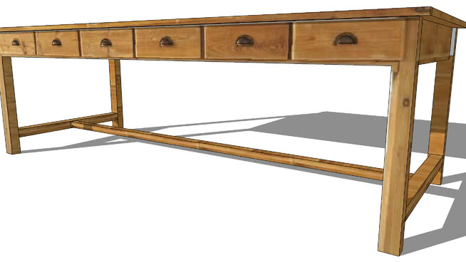 餐桌sketchup模型-编号181622 sketchup室内模型下载 第1张