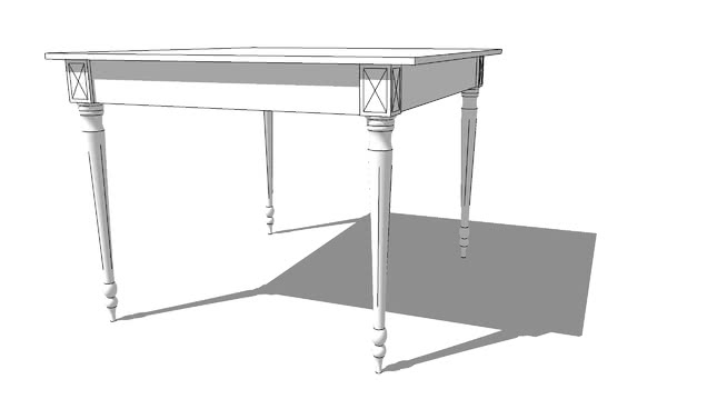 餐桌sketchup模型-编号181658 sketchup室内模型下载 第1张