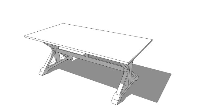 餐桌sketchup模型-编号181661 sketchup室内模型下载 第1张