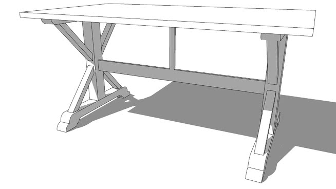 餐桌sketchup模型-编号181871 sketchup室内模型下载 第1张