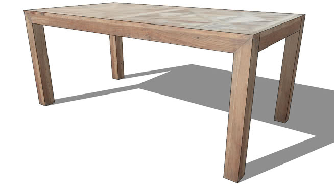 餐桌sketchup模型-编号182354 sketchup室内模型下载 第1张