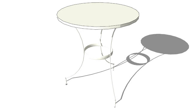 圣日尔曼铁艺桌子模型-编号182405 sketchup室内模型下载 第1张