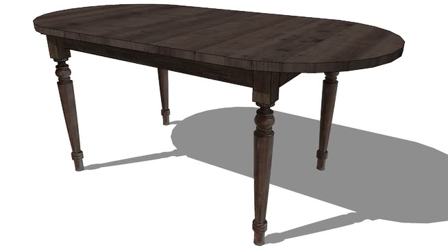 餐桌sketchup模型-编号182462 sketchup室内模型下载 第1张