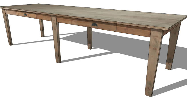 餐桌sketchup模型-编号182606 sketchup室内模型下载 第1张