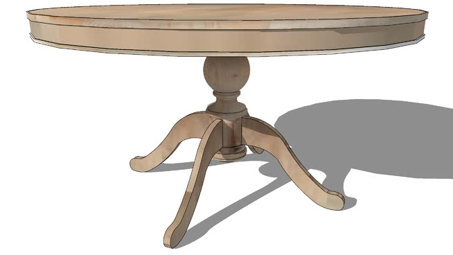 餐桌sketchup模型-编号182627 sketchup室内模型下载 第1张