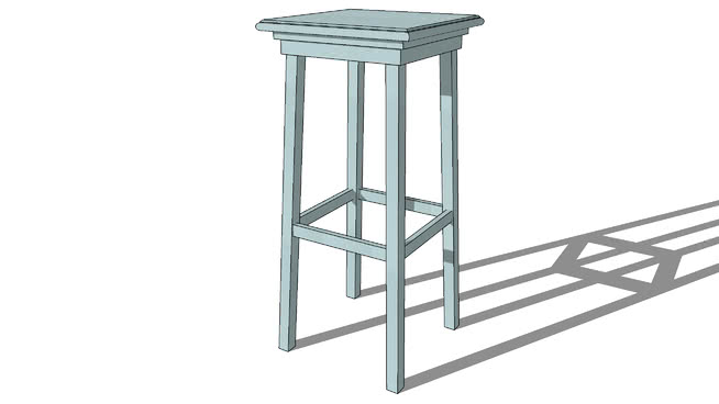 吧凳小凳子模型-编号182837 sketchup室内模型下载 第1张