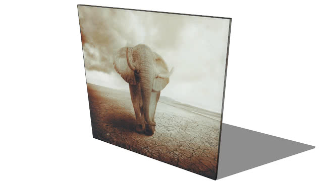 帆布的大象，室内模型 sketchup室内模型下载 第1张
