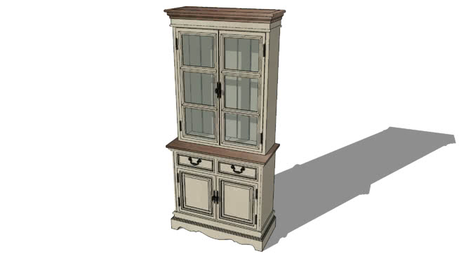 碗橱柜模型-编号184181 sketchup室内模型下载 第1张