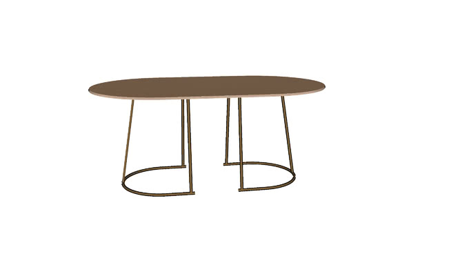 艾里咖啡桌-中-穆托-由塞西利曼茨设计 sketchup室内模型下载 第1张
