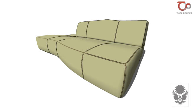 沙发模型-编号184787 sketchup室内模型下载 第1张