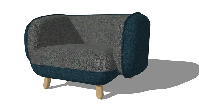 巴塞特椅 sketchup室内模型下载 第1张