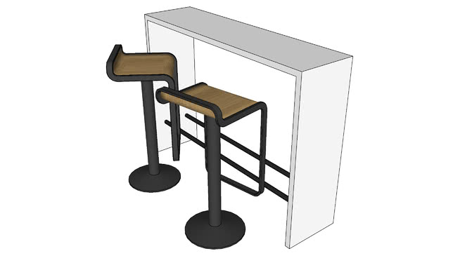 酒吧椅 sketchup室内模型下载 第1张