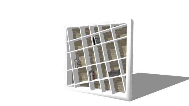 书柜书架模型-编号185057 sketchup室内模型下载 第1张