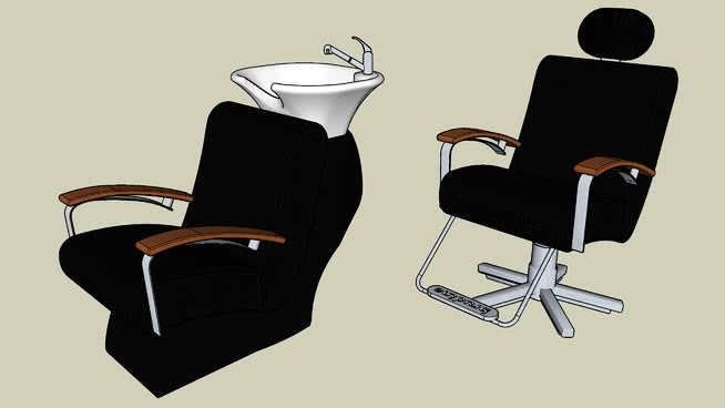 椅子和lavatório室内模型 sketchup室内模型下载 第1张