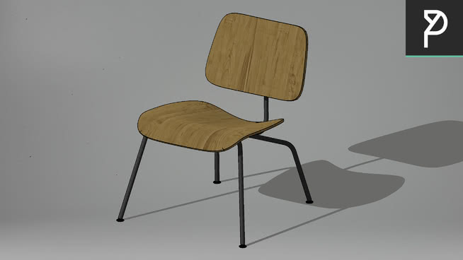 椅子-AM 014 sketchup室内模型下载 第1张