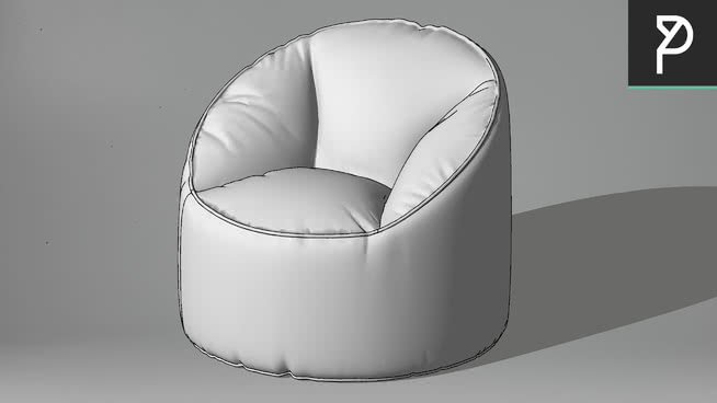 椅子-AM 022 sketchup室内模型下载 第1张