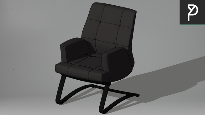 椅子-AM 025 sketchup室内模型下载 第1张