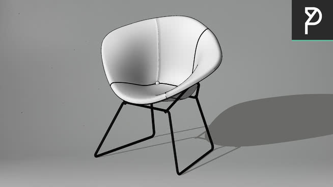 椅子-AM 028 sketchup室内模型下载 第1张