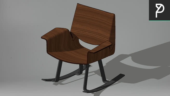 椅子-AM 012 sketchup室内模型下载 第1张