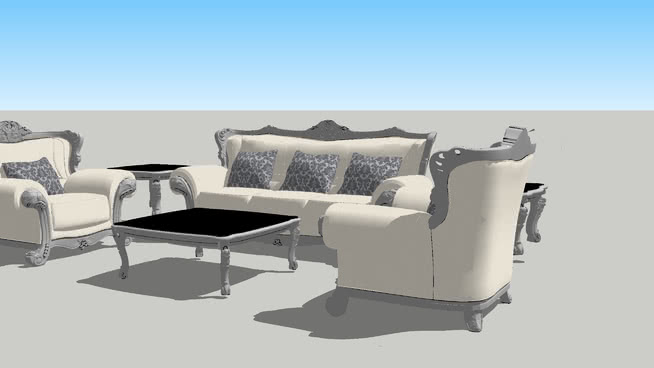 经典沙发（高品质） sketchup室内模型下载 第1张