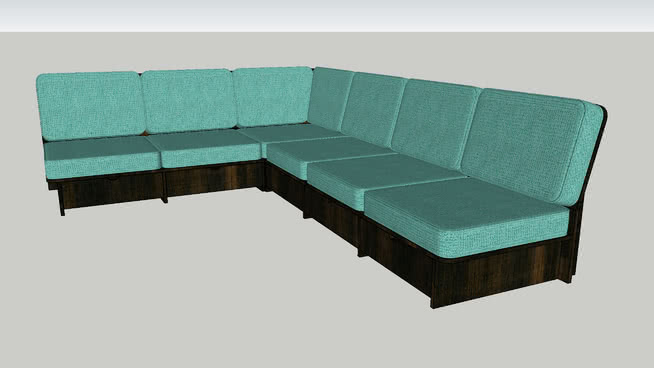 硬木与纺织沙发 sketchup室内模型下载 第1张