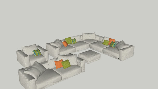 1室内模型沙发 sketchup室内模型下载 第1张
