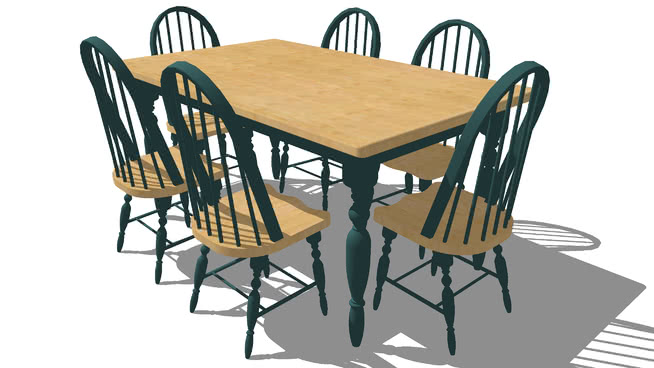 桌椅模型-编号1863 sketchup室内模型下载 第1张