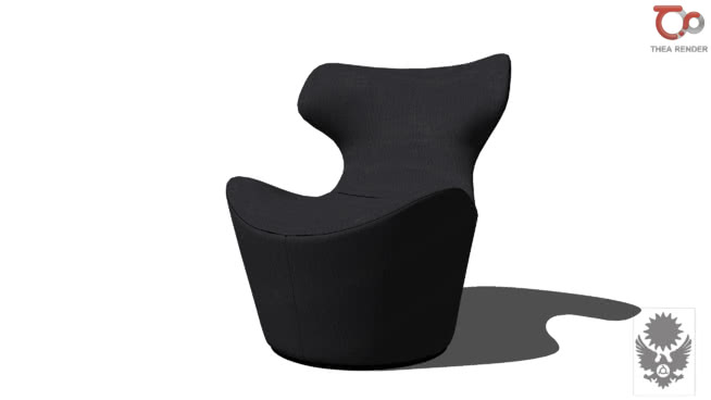 意大利PICILO PARILIO扶手椅 sketchup室内模型下载 第1张
