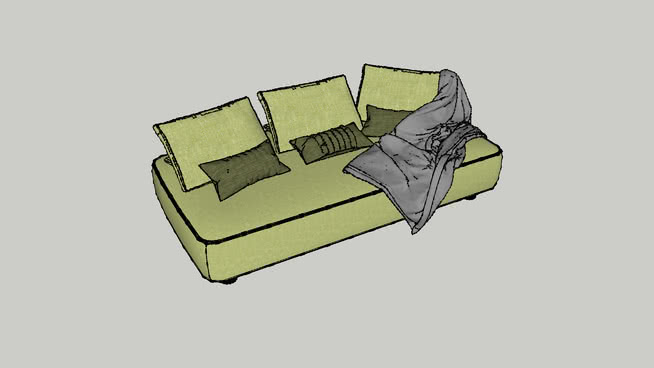 Rb escapade 沙发室内模型 sketchup室内模型下载 第1张