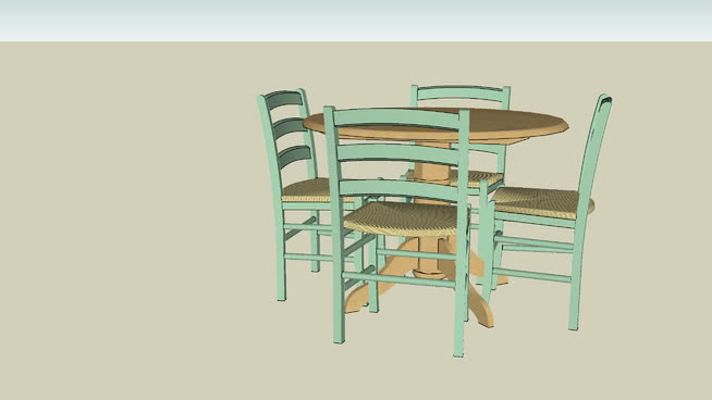 桌椅模型-编号186744 sketchup室内模型下载 第1张