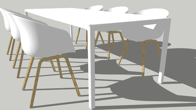 桌椅模型-编号187041 sketchup室内模型下载 第1张