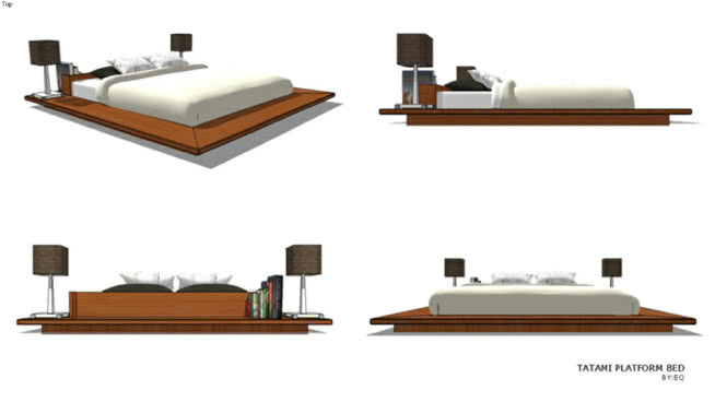 bed室内模型榻榻米平台 sketchup室内模型下载 第1张