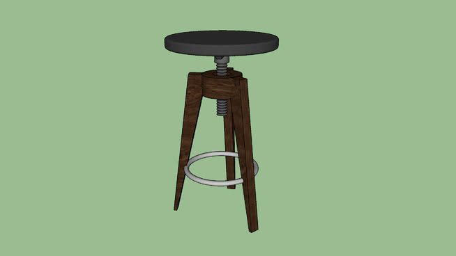 吧凳小凳子模型-编号187194 sketchup室内模型下载 第1张