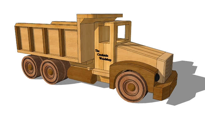 建筑级玩具自卸车 sketchup室内模型下载 第1张