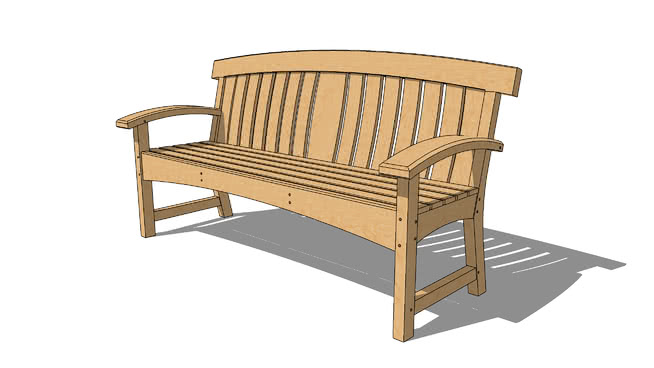 长凳模型-编号187956 sketchup室内模型下载 第1张