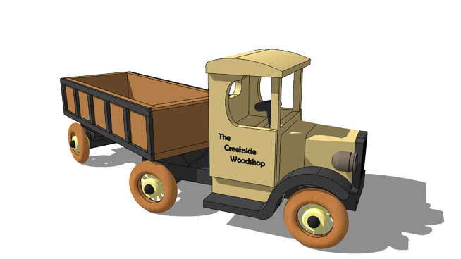 旧时拖车 sketchup室内模型下载 第1张