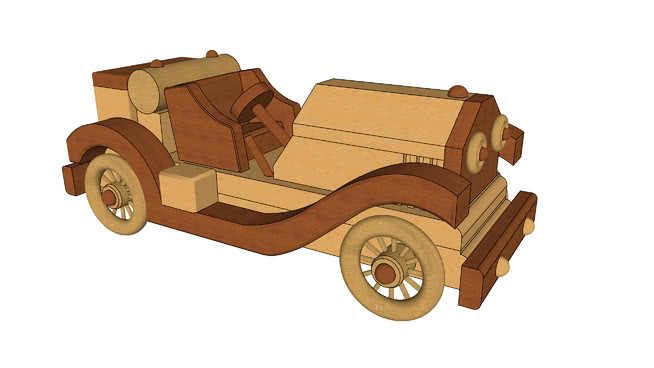 咆哮20玩具跑车 sketchup室内模型下载 第1张