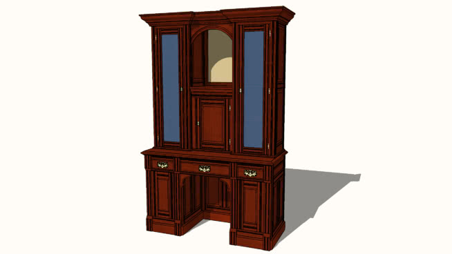 书桌办公桌模型-编号188422 sketchup室内模型下载 第1张