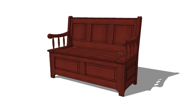 长凳模型-编号188484 sketchup室内模型下载 第1张
