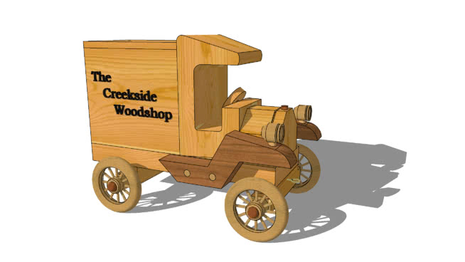 玩具模型T运输车 sketchup室内模型下载 第1张