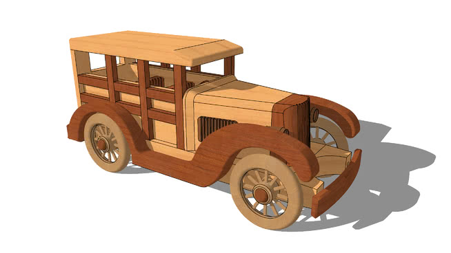 Ty Ford Ford Woody Wagonón Industry sketchup室内模型下载 第1张