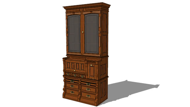 书桌办公桌模型-编号188559 sketchup室内模型下载 第1张