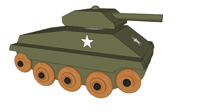 《玩具总动员wwii tank室内模型 sketchup室内模型下载 第1张