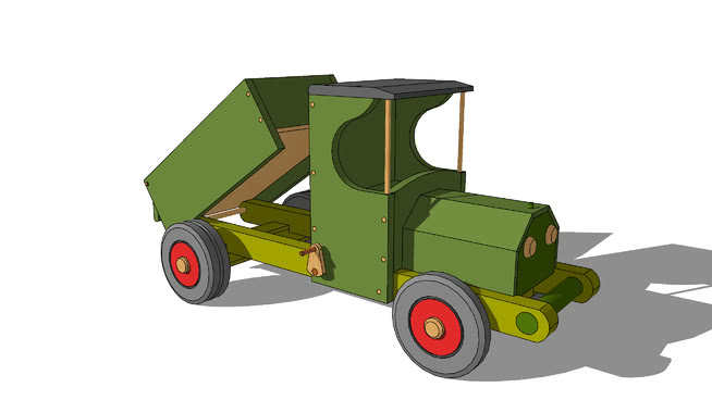 木制truck室内模型翻车机 sketchup室内模型下载 第1张