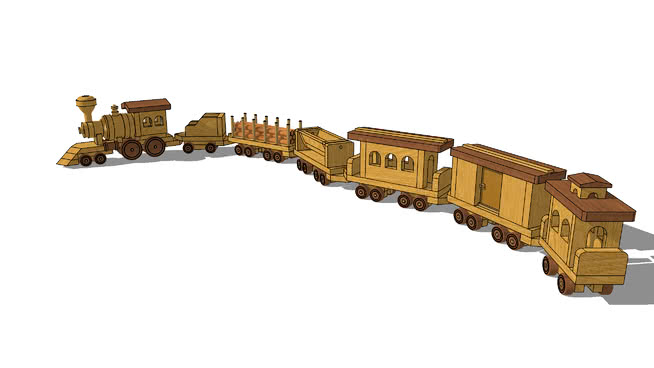 train室内模型木制玩具 sketchup室内模型下载 第1张