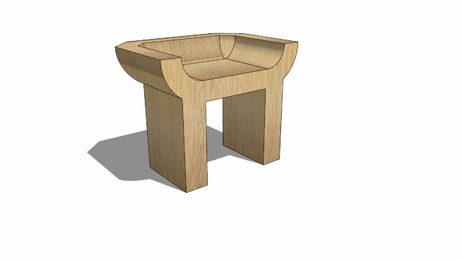 “curial椅。”瑞克owens室内模型by sketchup室内模型下载 第1张