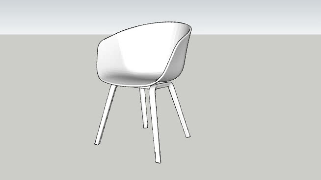 关于一把椅子的木腿 sketchup室内模型下载 第1张