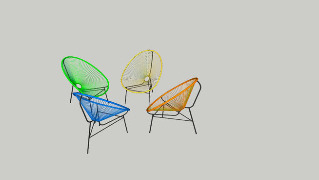 阿卡普尔科椅 sketchup室内模型下载 第1张