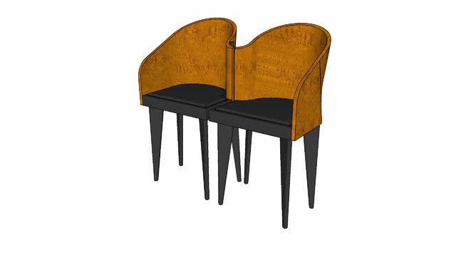 不对称椅子 sketchup室内模型下载 第1张